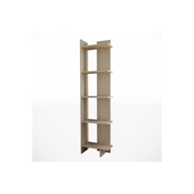 5 Tier Regin Wood Corner Bookcase Modern Unit Book shelf - thumbnail 3