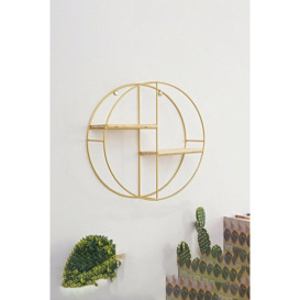 Gold Wall Hanging Storage and Display Decorative Shelf