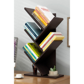 5 Tier Rustic Standing Tree Bookshelf