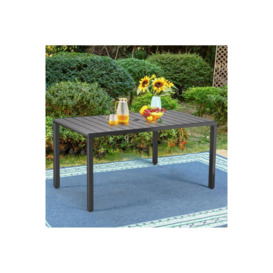 Wood Effect Outdoor Garden Dining Table