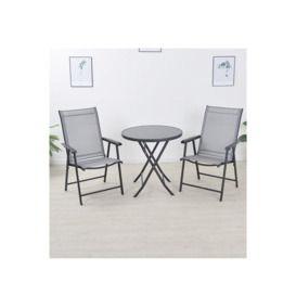 2-Seater Garden Round Dining Bistro Table Set
