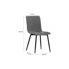 4Pcs Modern Urban Style Armless Dining Chairs - thumbnail 3