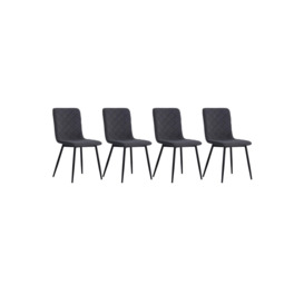 4Pcs Modern Simplicity Diamond Armless Dining Chairs