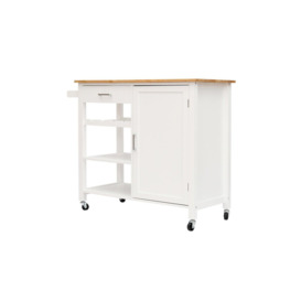 Kitchen Island Trolley with Drawer , Cabinet & 3-Tier Shelves - thumbnail 2