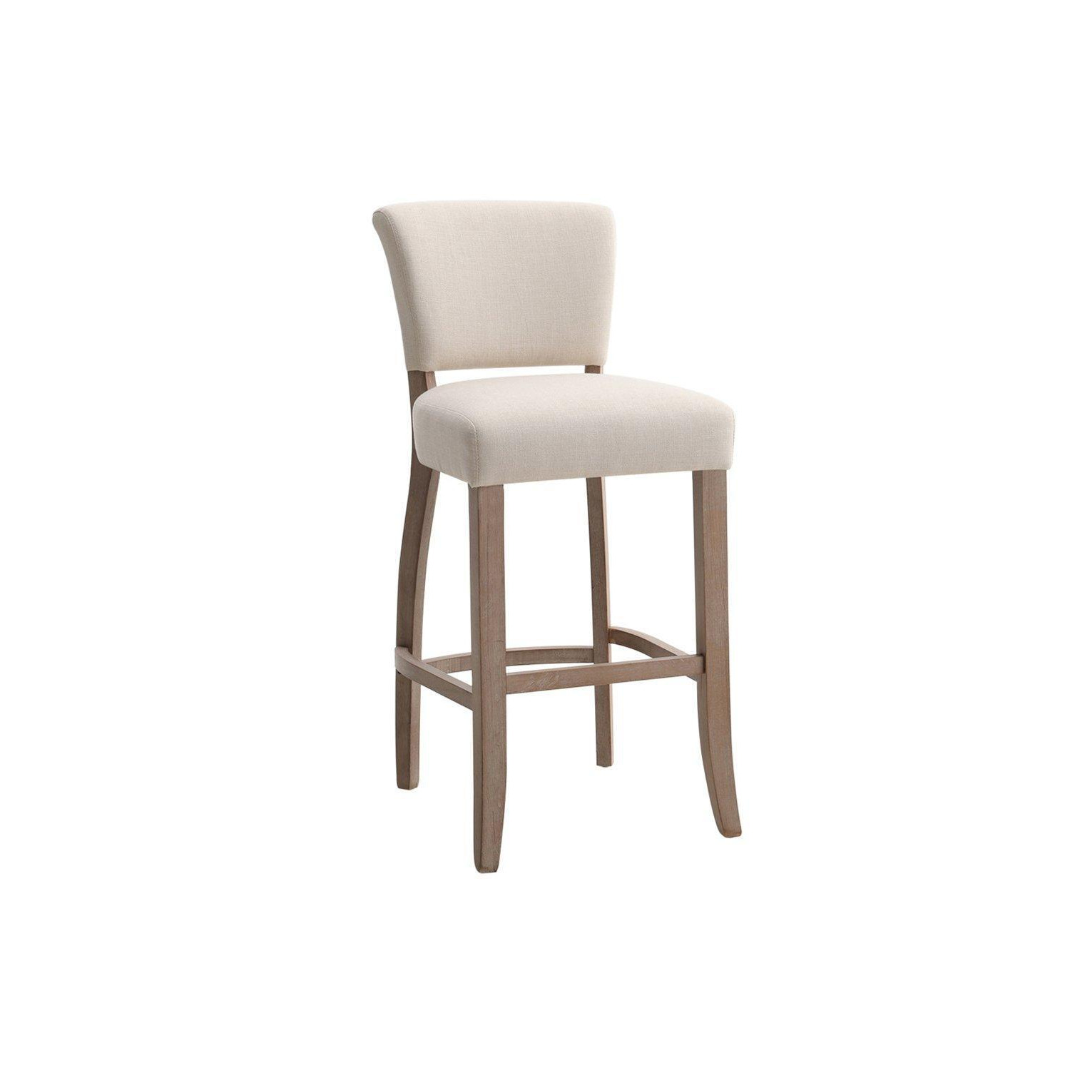 Set of 2 Linen upholstered Bar Stool