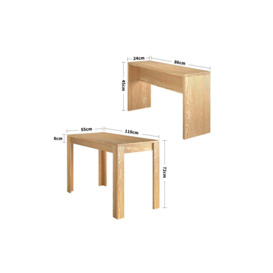 3Pcs Wooden Dining Room Table and Benches - thumbnail 3