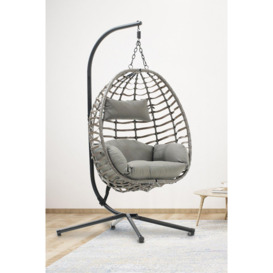 Patio Rattan Hanging Chair Swing Hammock Egg Chairs