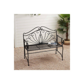 2 Seater Iron Bench for Indoor Outdoor