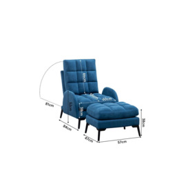 Modern Leisure Arm Chair with Footstool - thumbnail 2