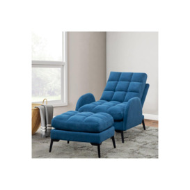 Modern Leisure Arm Chair with Footstool - thumbnail 3