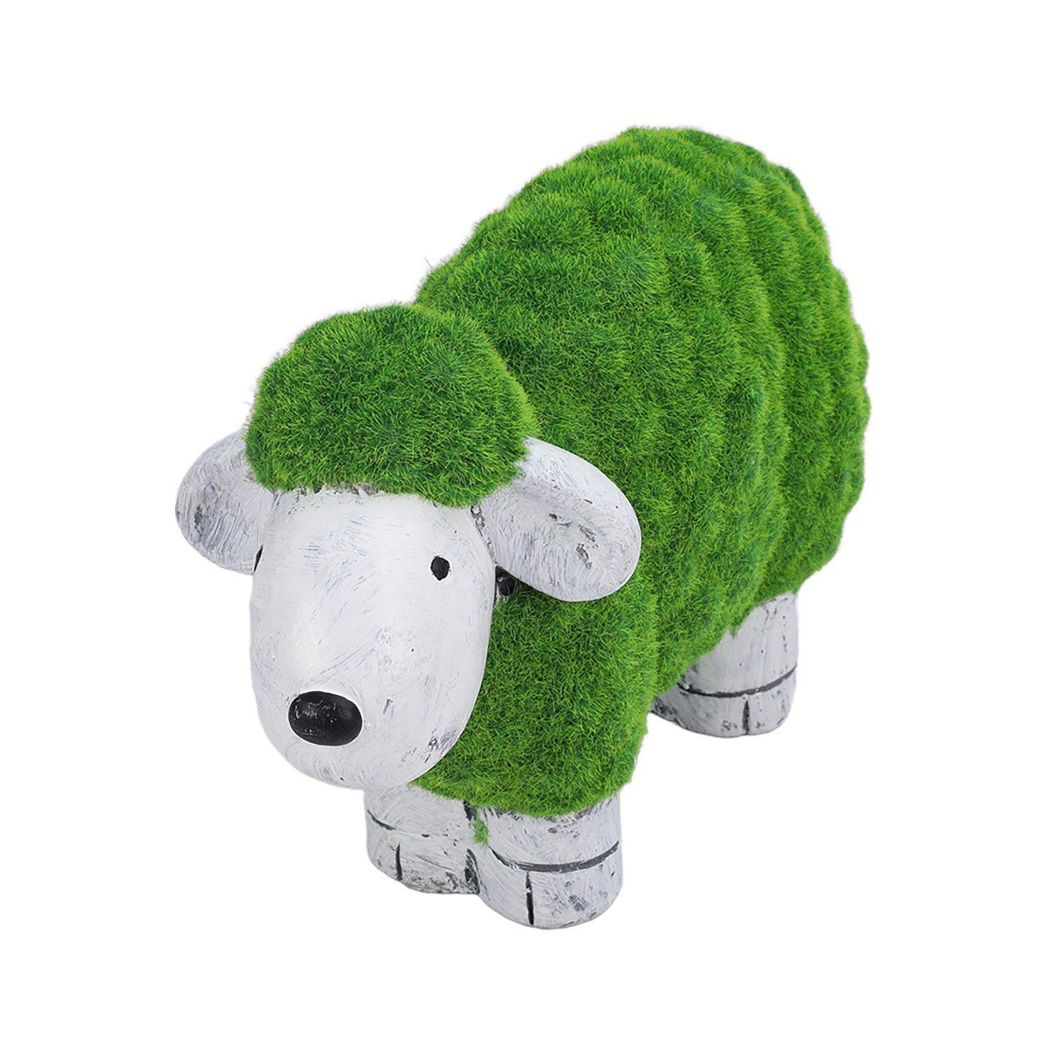 Sheep Garden Ornament Grass and Stone Effect Animal Statue - image 1