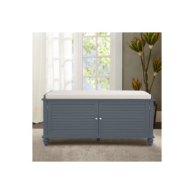 Shoe Cabinet Storage Bench with Linen Cushion