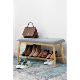 2 in 1 Bamboo Shoe Bench for Entryway