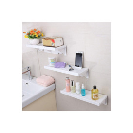 Self-Adhesive Corner Shelf Waterproof Shower Rack No Punching with Fixed Groove for Phone - thumbnail 2