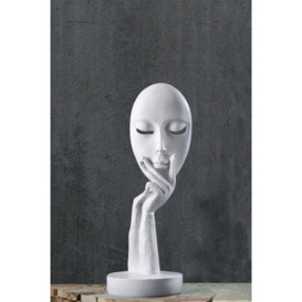 10cm Dia x 29cm H Abstract Art Meditation Sculpture Resin Mask Ornaments - thumbnail 1