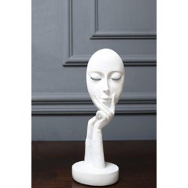 10cm Dia x 29cm H Abstract Art Meditation Sculpture Resin Mask Ornaments - thumbnail 2