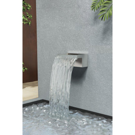 20cmW Back Entry Wall-Mounted Water Blade Waterfall Pool Fountain Garden - thumbnail 1