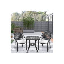 Square Outdoor Bistro Dining Table and Chair Set