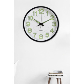D30cm Luminous Quartz Non-Ticking Wall Clock