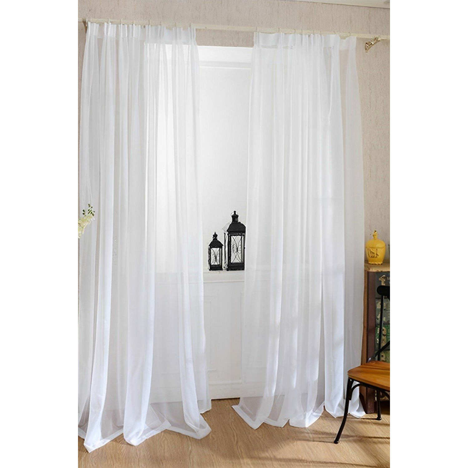 100cm W x 200cm H Sheer Voile Window Curtain - image 1