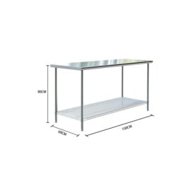 Food Prep Commercial Worktable Stainless Steel Catering Tables - thumbnail 3