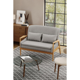 2-Seater Loveseat with Throw Pillows