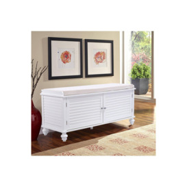 Shoe Cabinet Storage Bench with Linen Cushion - thumbnail 2