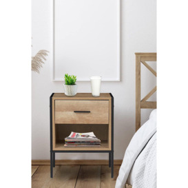 Wooden Nightstand Sofa Side Table with Drawer