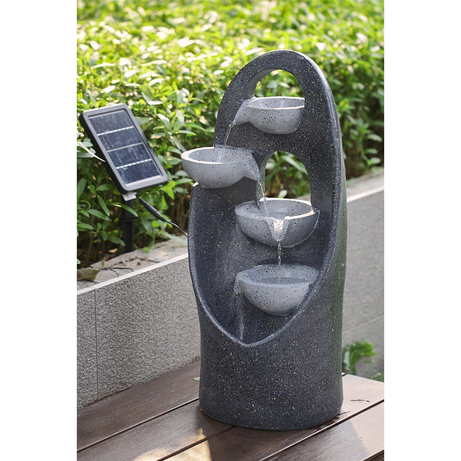 4-Tier Solar Powered Garden Water Fountain - image 1