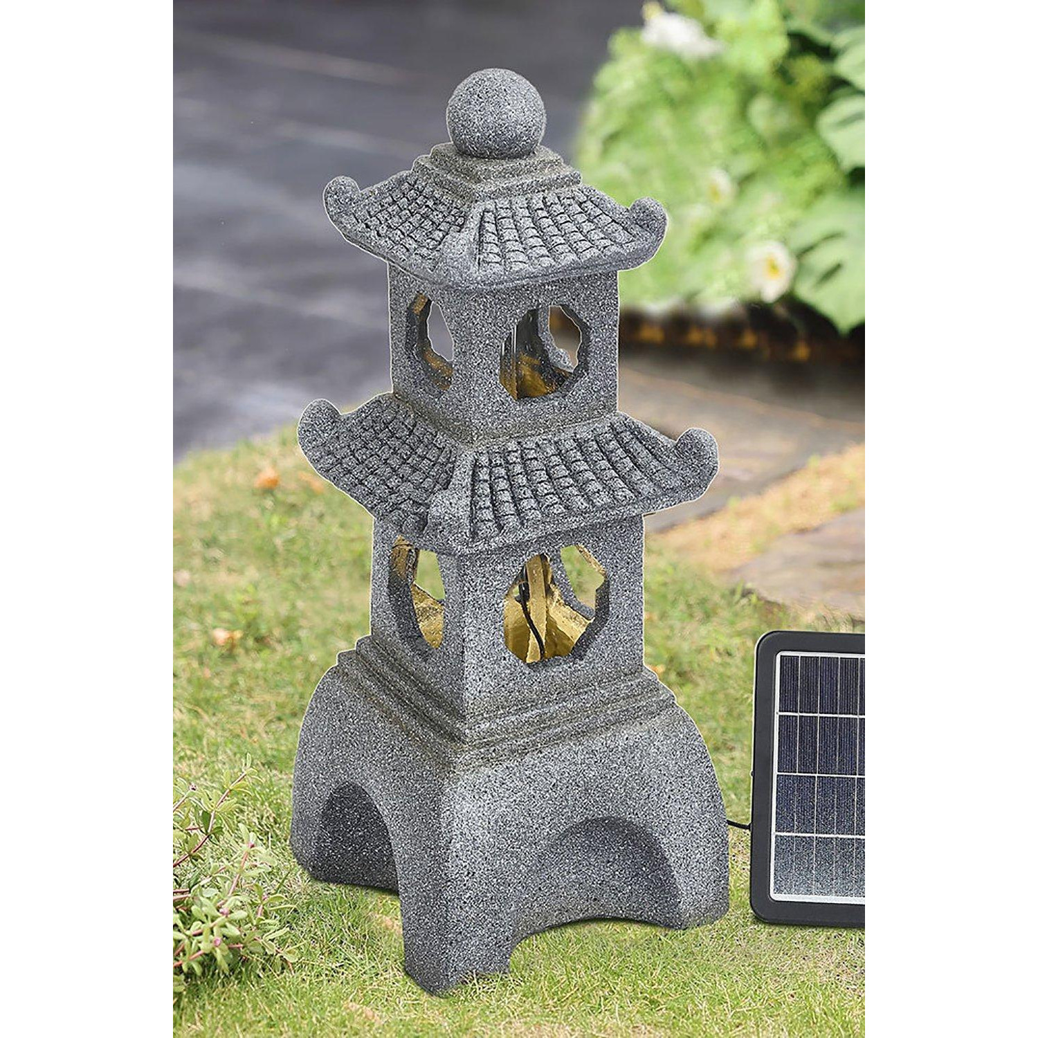 Pagoda Solar Garden Water Fountain - image 1
