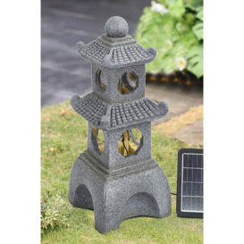 Pagoda Solar Garden Water Fountain - thumbnail 1