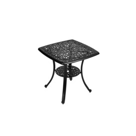 Square Cast Aluminum Outdoor Bistro Dining Table - thumbnail 1