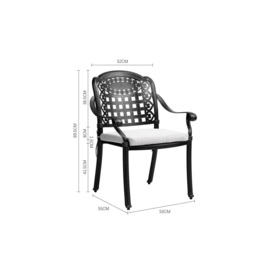 Set of 2 Outdoor Dining Chairs with Cushions - thumbnail 2