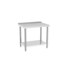2 Tier Kitchen Prep & Work Stainless Steel Table with Backsplash - thumbnail 2