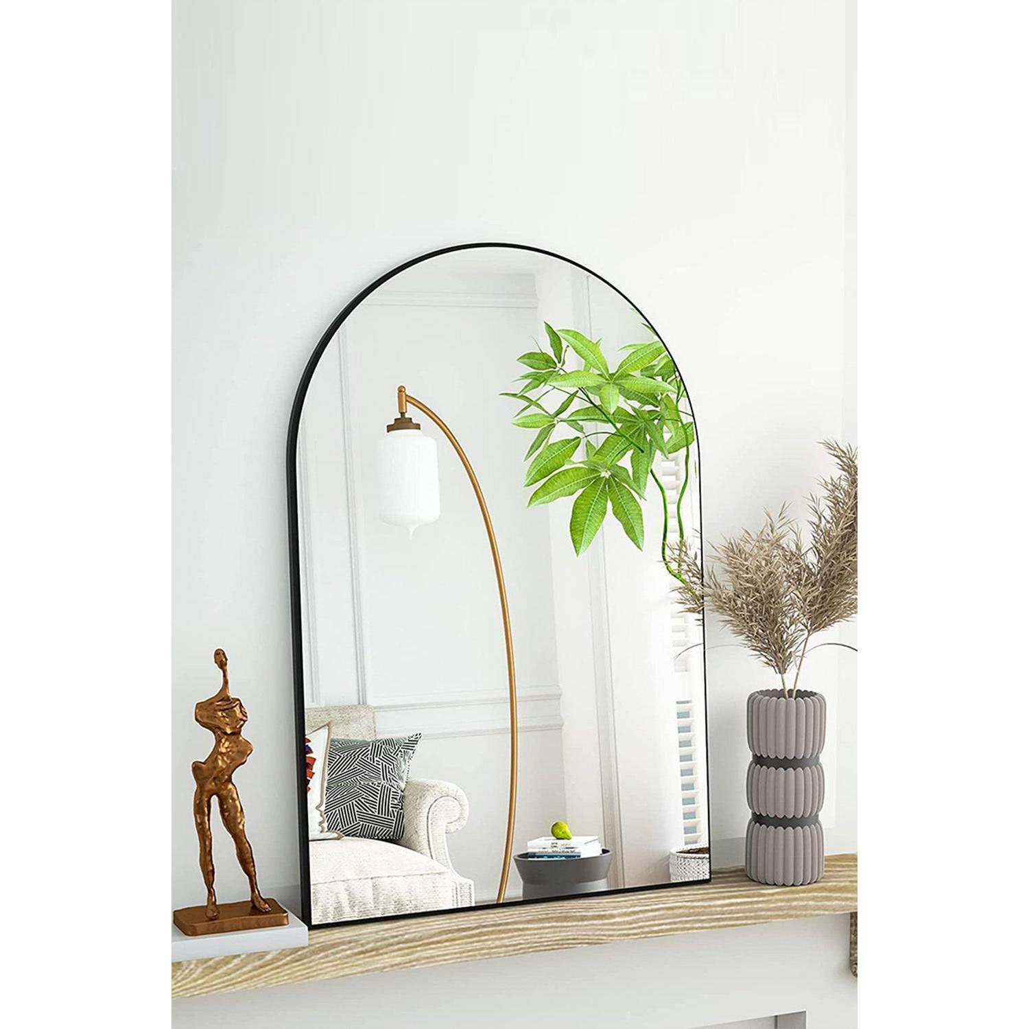 40cm W x 50cm H Contemporary Arched Wall Mirror - image 1