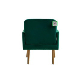 Velvet Accent Arm Chair with Footstool - thumbnail 3