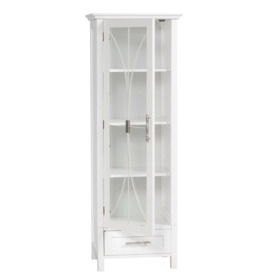 Teamson Home Delaney Freestanding Linen Cabinet, White - thumbnail 1