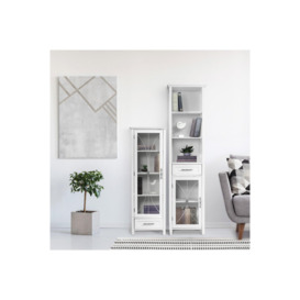 Teamson Home Delaney Freestanding Linen Cabinet, White - thumbnail 3