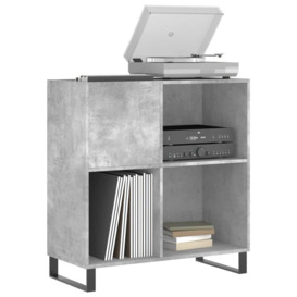 Record Cabinet Concrete Grey 84.5x38x89 cm Engineered Wood - thumbnail 3