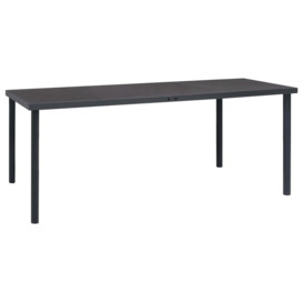 Outdoor Dining Table Anthracite 190x90x74 cm Steel - thumbnail 1