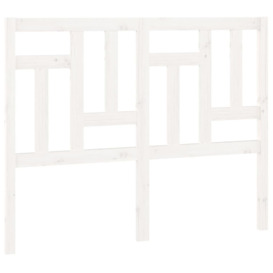 Bed Headboard White 185.5x4x100 cm Solid Wood Pine - thumbnail 2