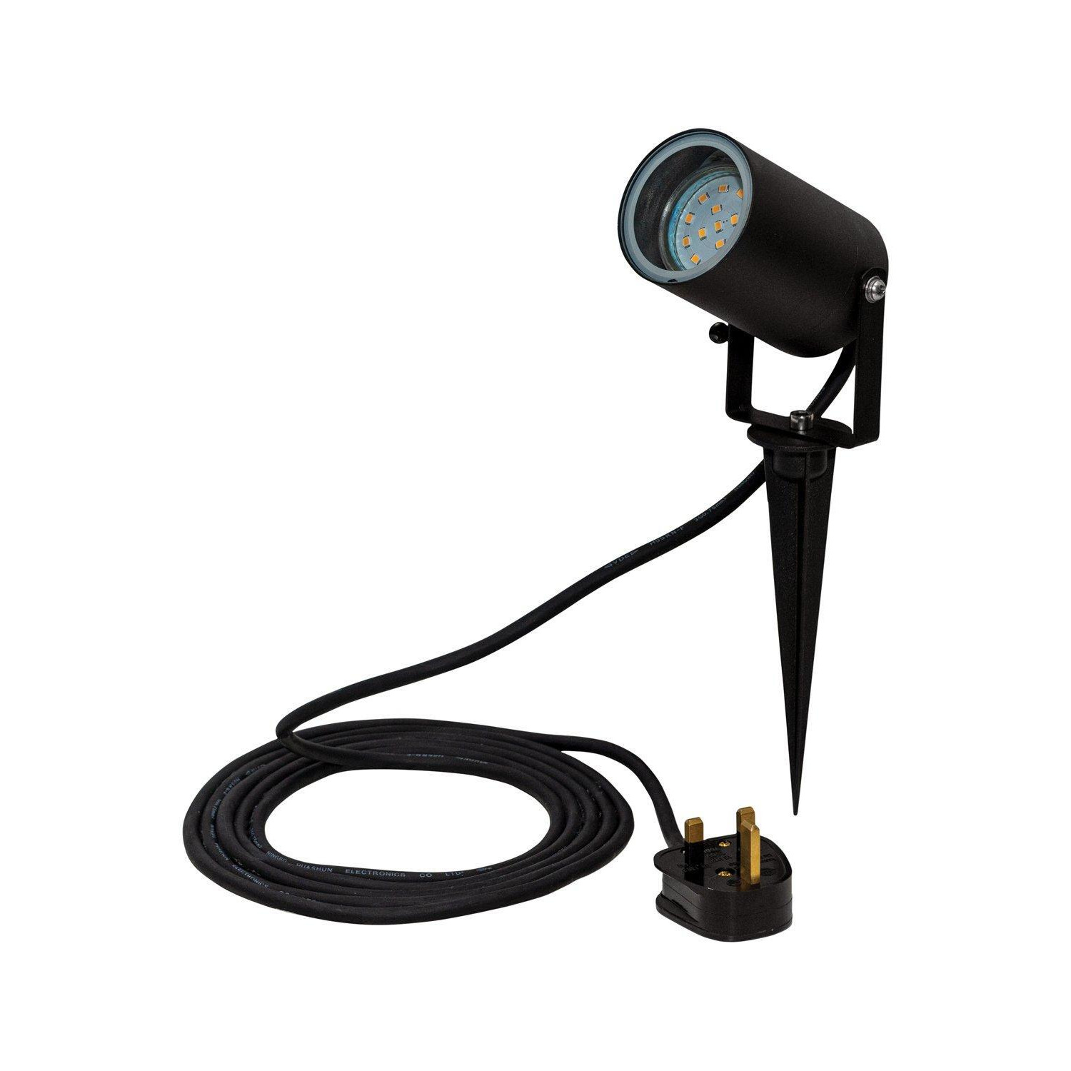 Lighting Onyx Water Resistant 230V 4W LED Outdoor Spotlight With Ground Spike and 3m Mains Cable - image 1