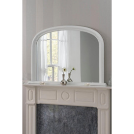 Contemporary Overmantle Mirror White 112(w)x77cm(h)