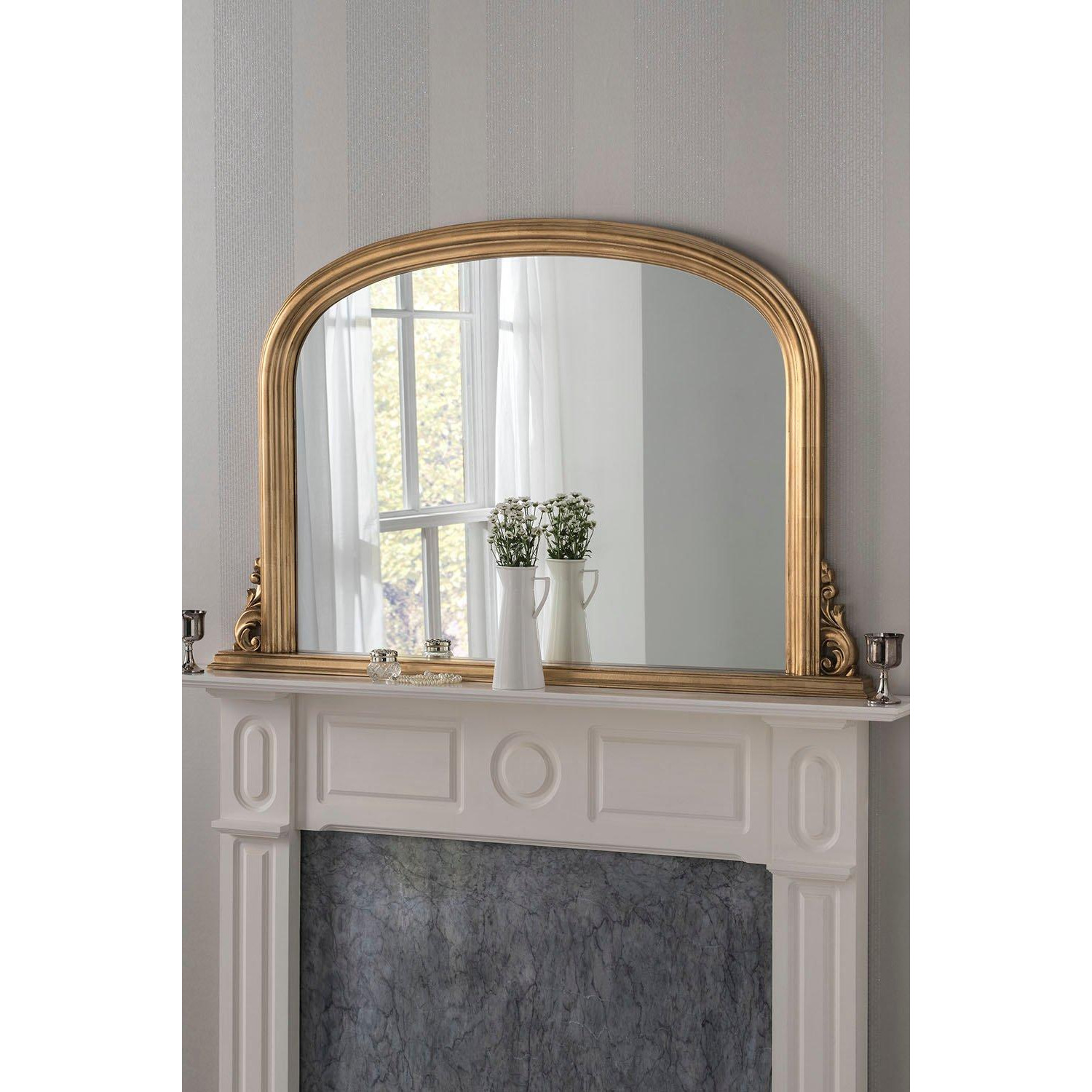 Classic Overmantle mirror Gold 122(w) x 77cm(h) - image 1