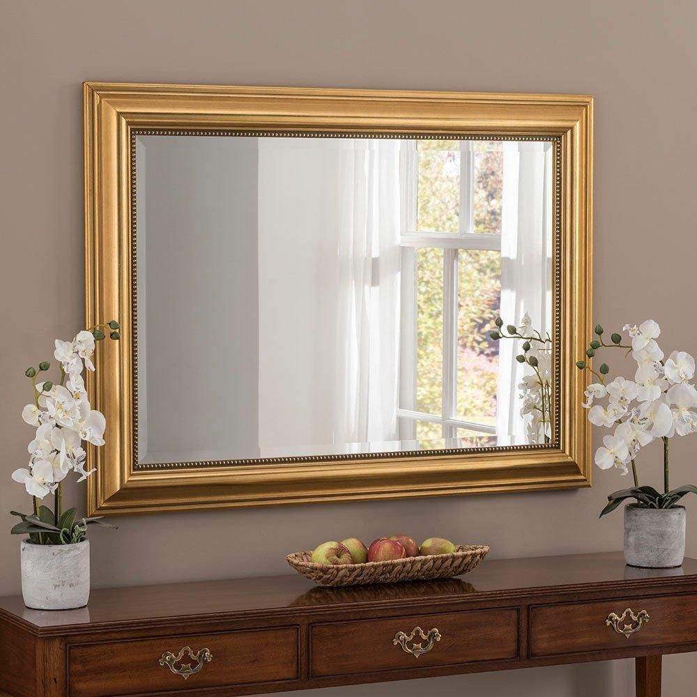 Classic Gold Beaded Mirror 119x94cm - image 1