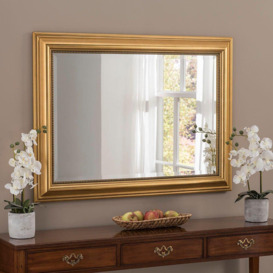 Classic Gold Beaded Mirror 119x94cm - thumbnail 1