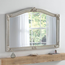 Classic Arched Mantle Mirror Silver 130(w)x89cm(h)