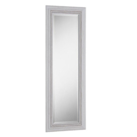 Yearn Distressed White Framed Wall Mirror 129x45cm - thumbnail 3