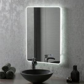 LED Minimal Bathroom Mirror 50(w) x 70cm(h) Dimmable With Anti-Fog - thumbnail 1