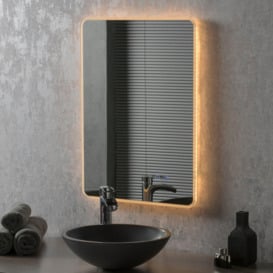 LED Minimal Bathroom Mirror 50(w) x 70cm(h) Dimmable With Anti-Fog - thumbnail 2
